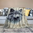 thumbnail image 2 of JEUXUS Wolf Blanket for Girls Daughter Wolf Gifts Wolf Throw Blanket for Couch Sofa Bed Soft Warm Flannel for Kids Adult, 2 of 6