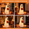 thumbnail image 2 of Light Up Ghost Dog Statue with Pumpkin Candy Bucket, Spooky Ghost Dog Halloween Figurine Freestanding Trick or Treat Candy Holder, Glowing Ghost Dog Indoor Outdoor Home Decor, 2 of 6