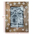 thumbnail image 6 of Foreside Home & Garden White Flower Pattern 4x6 Inch Wood Decorative Picture Frame, Natural, 6 of 8