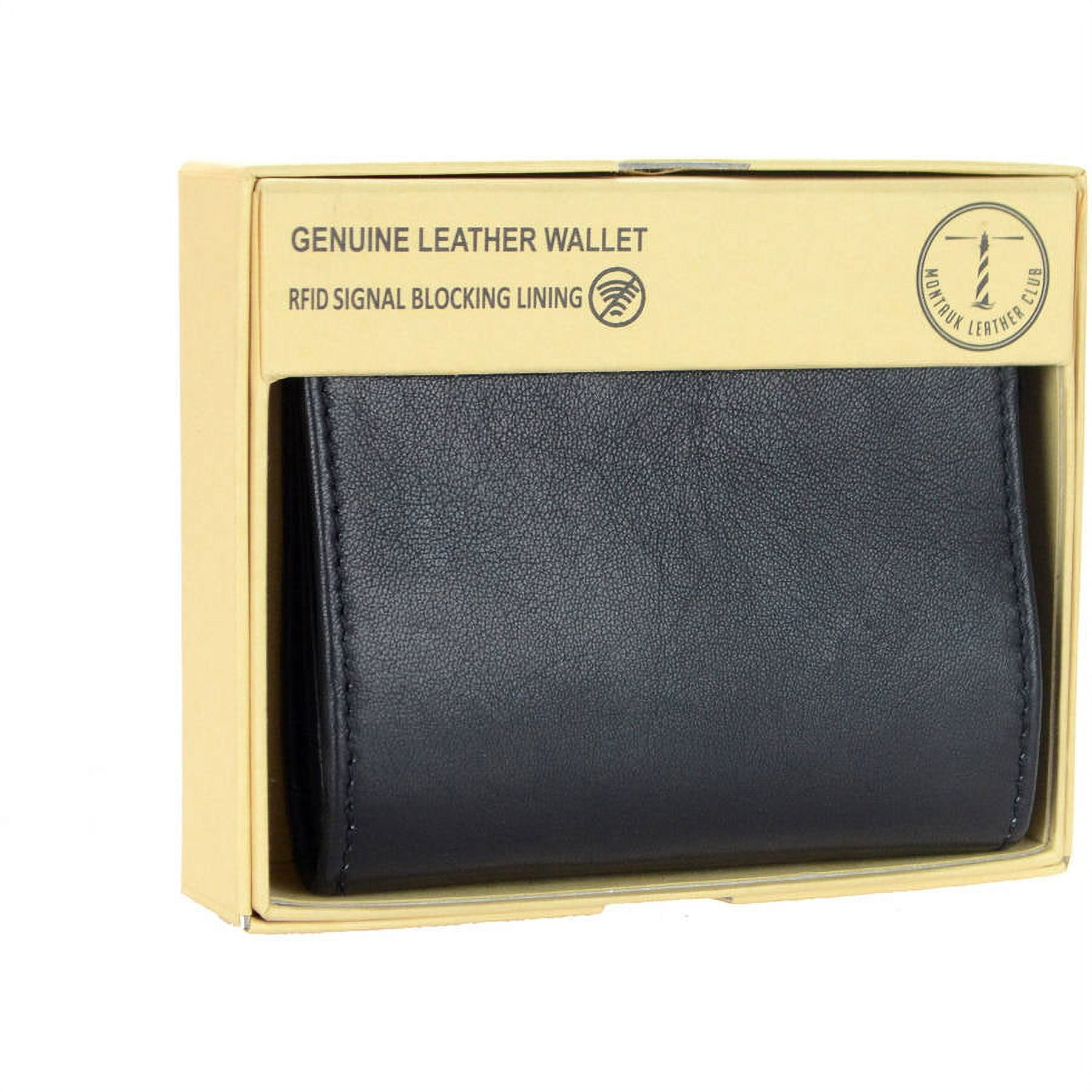 Men s RFID Signal Blocking Genuine Leather L-Fold Wallet with Gift Box