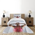 thumbnail image 4 of Ambesonne Fitness Quilted Bedspread Set 2 Pcs, Athletic Model Woman, Twin Size, Beige Pink Black, 4 of 5