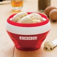 thumbnail image 3 of ZOKU Máquina para hacer helados, tazón compacto para preparar y servir con núcleo de congelador de acero inoxidable que crea un servicio suave, yogur helado, helado y más en minutos, sin BPA, rojo, 3 of 5