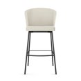 thumbnail image 2 of Amisco Camilla 26 in. Counter Stool - Cream Bouclé Polyester / Black Metal, 2 of 9