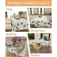 thumbnail image 4 of Elegant Flower Tablecloth Waterproof for Round/Rectangle/Oval/Square Tablecloth 60x84 in - Table Cloth Cover for Fall Baby Shower Christmas Wedding Party,Rustic Vintage Teal Tulip Farmhouse Floral, 4 of 6