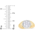thumbnail image 6 of Floreo 10k Yellow Gold 11mm Two-Tone Flower CZ Openwork Ring, Sizes 5 - 13, 6 of 6