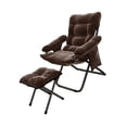 thumbnail image 2 of Silla Perezosa con Silla de Ocio Otomana Plegable con Reposabrazos con Sillón de Almacenamiento, Sofá Reclinable para Oficina Y Dormitorio Marrón, 2 of 8