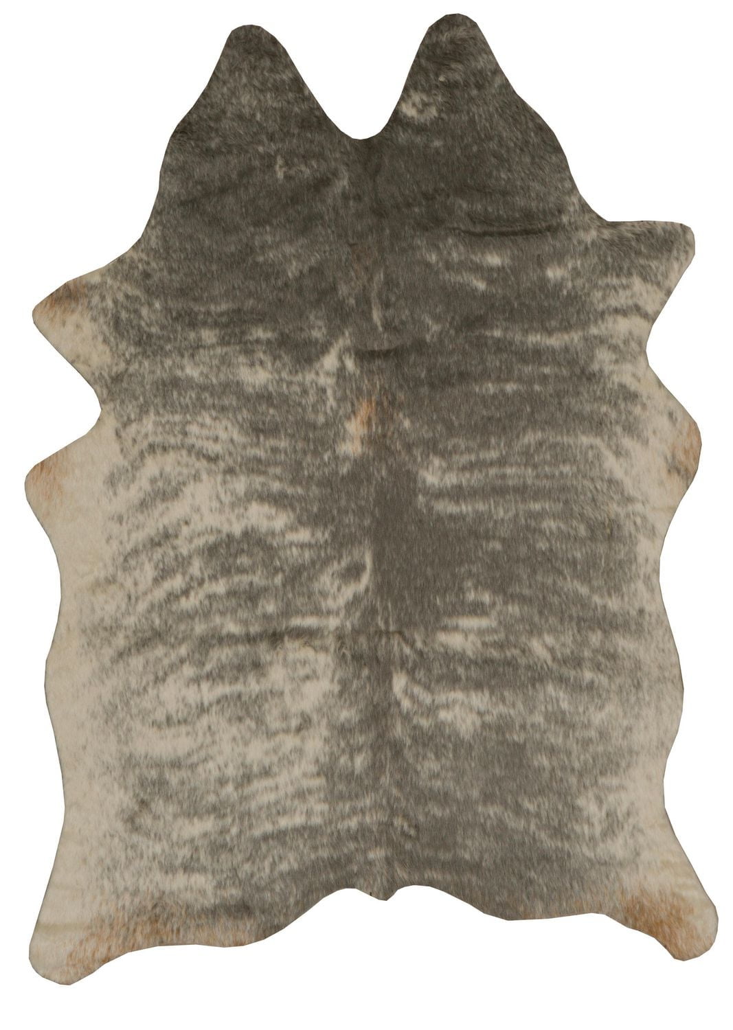 Mini tapis d'appoint en fausse peau de vache mélangé gris