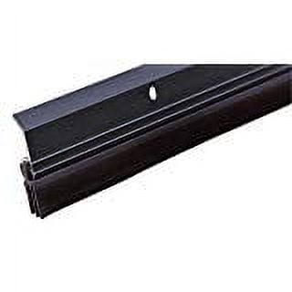 Brown Heavy Duty Silver Triple Seal Door Sweep for Gaps up to 1" Made in USA V-62T-BR (4 FT Long)
