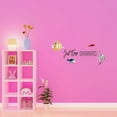 thumbnail image 3 of Just Swimming Cute Colorful Fishes Swimming Quote Silhouette Design Wall Art Sticker Designs Vinyl Stickers For Home House Walls Rooms Windows Bedroom Decoration Size (28x28 inch), 3 of 3