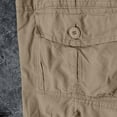 thumbnail image 6 of hoksml Men Fashion Cargo Shorts Casual Comfy Solid Color Multiple Pockets Drawstring Adjustable Legs Regular Hiking Short Five-quarter Length Trousers, 6 of 7