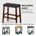 thumbnail image 7 of Jiueut Black Leopard Print Bar Stool Cover, Stretch Rectangle Bar Stool Covers Protector Jacquard Chair Seat Slipcover Saddle Bar Stool Slipcover for Wooden Metal Bench, Set of 2, 7 of 7