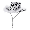 thumbnail image 6 of Cow Cowboy Hat Cowgirl Hat Cowboy Hat Women Accessories Wide brim Hats for Party, 6 of 8