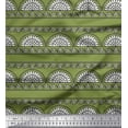 thumbnail image 1 of Soimoi Poly Georgette Fabric Leaves,Floral & Paisley Block Print Fabric by The Yard 42 Inch Wide, 1 of 3