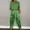 Green, variant on Summer Saving 2024 Womens Two Piece Sets Lounge 2 Piece Outfits Ribbed Knit Shorts and Long Sleeve Button Down Top Tracksuit 2024 For Women Gifts