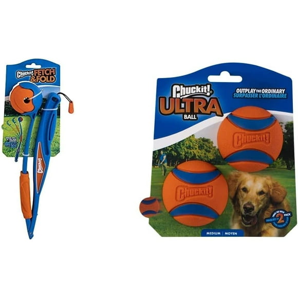 ERDS-Fetch & Fold Launcher 25M + Ultra Ball, Medium (2.5 Inch), 2 Count