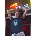 thumbnail image 2 of Glowing Neon Fox Mask Shaped T-Shirt Women -Image by Shutterstock, Female x-Large, 2 of 4
