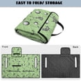 thumbnail image 5 of COEQINE 2-Seater Golf Cart Seat Towel Blanket with Portable Fold Design and Handle, 51.2"x30.3" Universal Fit, Quilted Seat Cover, 4 Pockets, Machine Washable, Skeleton Golf Pattern Green, 5 of 8