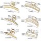 thumbnail image 2 of 6 Pieces Hair Plans for Women Metal Girls Large Straight Hair Stratches Strong Gift, 2 of 5