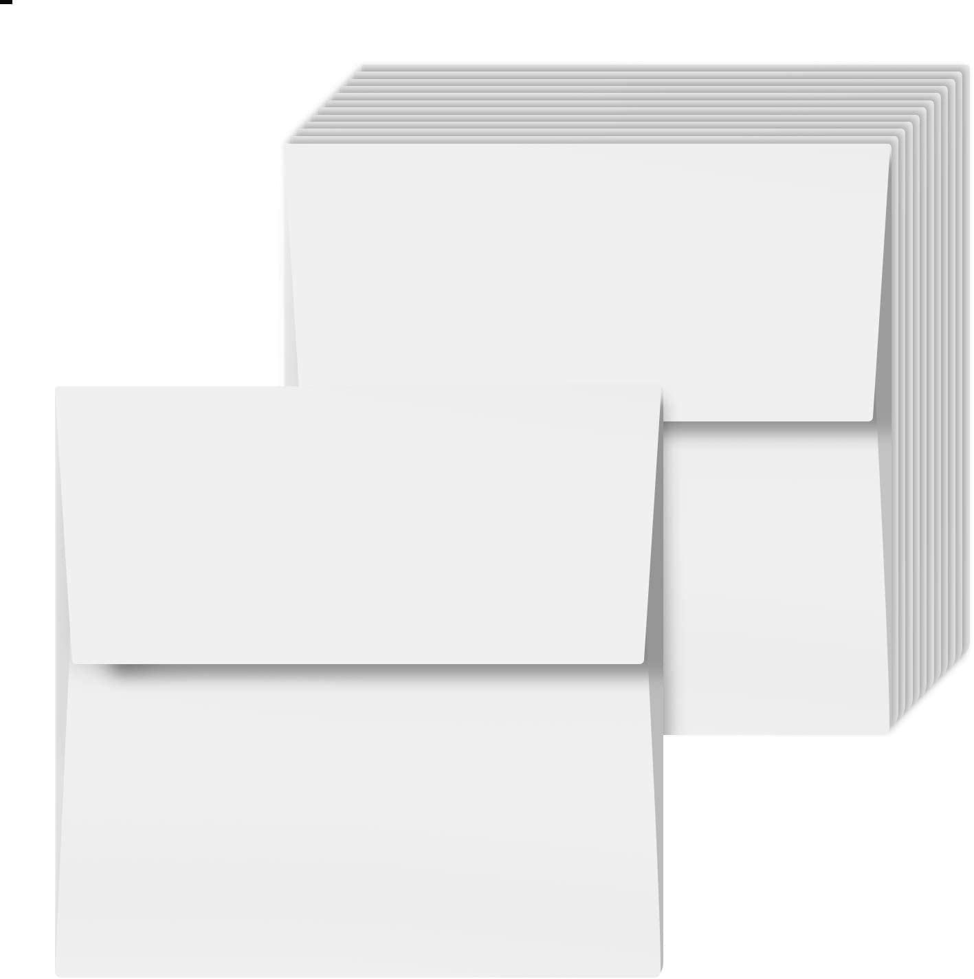 5.5 x 5.5” Square White Envelopes – Perfect for Enclosing Holiday Greeting, Party and Invitation Cards | Made from Durable 70Lb White Wove Paper | 50 per Pack