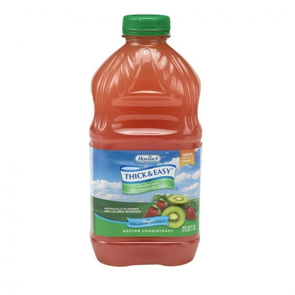 Hormel Food Services Thick & Easy Thickened Beverage: Kiwi Strawberry, 48 oz, Nectar Consistency, 6 Count
