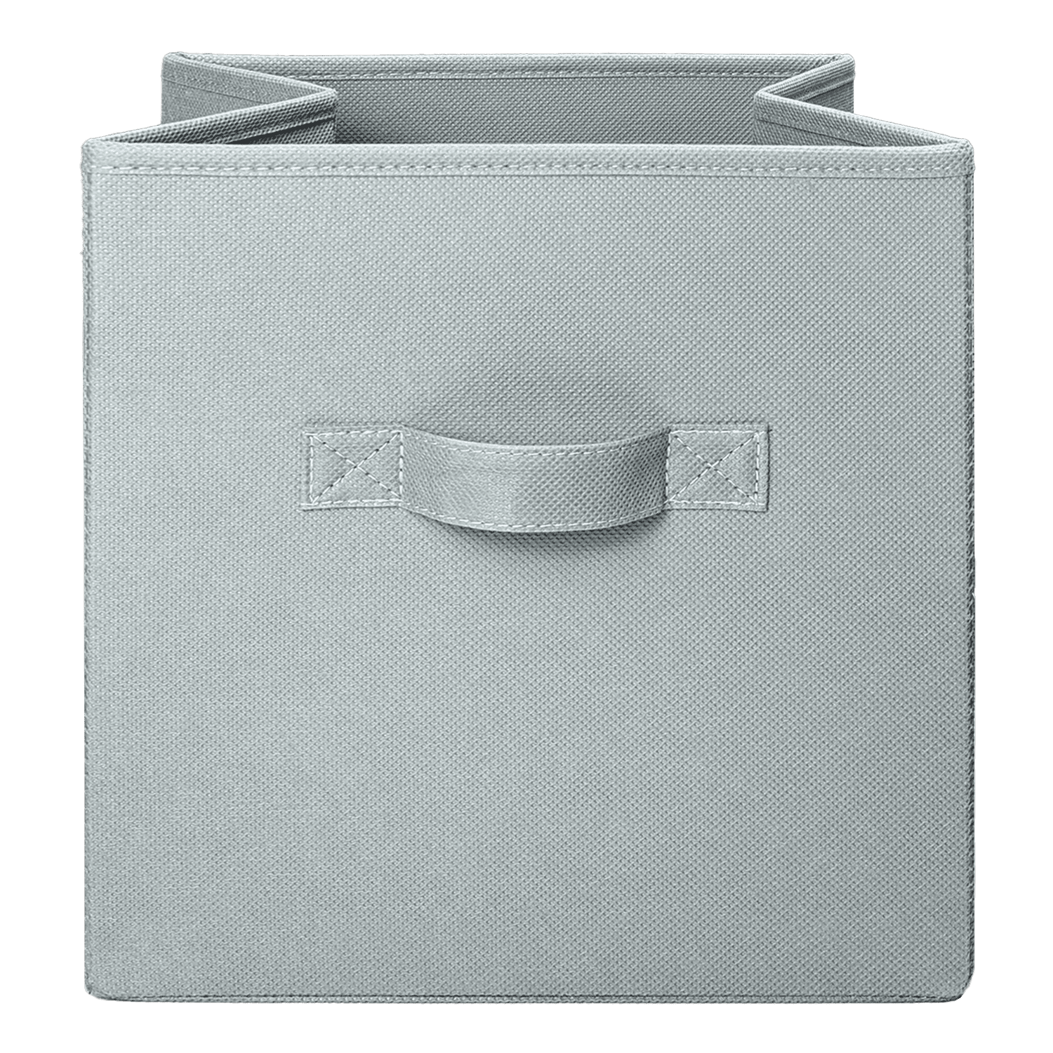 Mainstays Collegiate Collapsible Fabric Bins 10.5X10.5, Silver Hail, 4 Pack