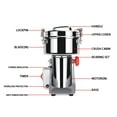 thumbnail image 3 of Huge Capacity 700g Herb Grain Grinder Electric Mill Cereal Machine-High Speed/Durable Life for home kitchen restaurant Chrome, 3 of 9