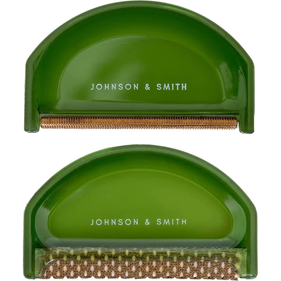 Johnson & Smith Sweater Comb 2 Pack - Sweater Shaver Lint Scraper - Easy Grip Cashmere Comb - Multifunction Fabric Clothes Shaver Cashmere Pill Remover - Travel Pilling Remover Brush with Pouch