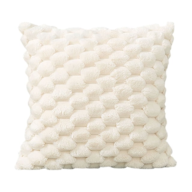 Fdksdf - Almohada de terciopelo tejido para sofá de oficina, soporte lumbar, funda de almohada de noche, cojín acogedor y esponjoso, funda de cojín decorativa para sofá cama