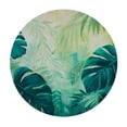 thumbnail image 4 of JEUXUS Tablecloths Round Table Cover Palm Leaves with Lush Branches and Charming Colors White, 4 of 8