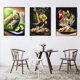 thumbnail image 4 of Deliciosa comida, rollitos de primavera, sabroso kebab, comida voladora, tazón de pollo a la naranja, póster, lienzo, pintura, arte de pared, decoración del hogar, 4 of 5
