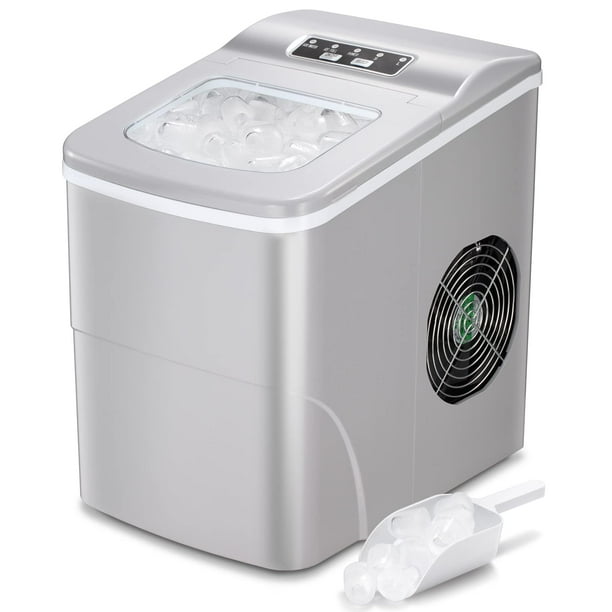 JOY PEBBLE Countertop Ice Maker 26lbs, 2 Sizes of BulletShaped with