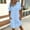 Blue, variant on Xihbxyly Women Dress Oversized Striped Print Off the Shoulder Mid-Length Dress Casual Slim Fit Short Sleeve Ruffle Flowy Dresses