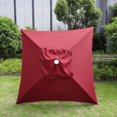 thumbnail image 2 of ZOUSSIQI Parasol Canopy, Square Patio Umbrella Tent Without Frame, 4 Bone Polyester Replacement Cover, Outdoor Table Market Patio Umbrella Replacement Top Cover for Backyard Garden Lawn CA919-9212, 2 of 9