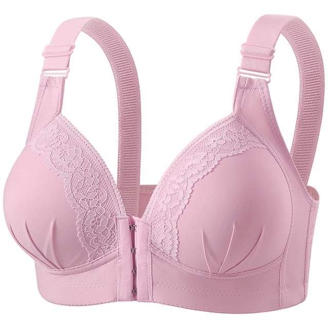 Product Category Bra Front Closure Comfort Wireless Support Full Coverage Everyday Wear Lightweight Non Padded Underwire for Senior Women