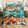 thumbnail image 2 of Erosebridal 3D Sea Turtle Duvet Cover Full , Tropical Reptile Sealife Bedding Sets Full Size, Reversible 3-Piece (No Comforter), 2 of 6