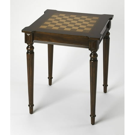 Walnut Veneer Mdf - Plantation Cherry - Dark Brown - Square - Poplar hardwood solids, MDF, Cherry, maple & walnut veneers - BUTLER DOYLE PLANTATION CHERRY GAME TABLE