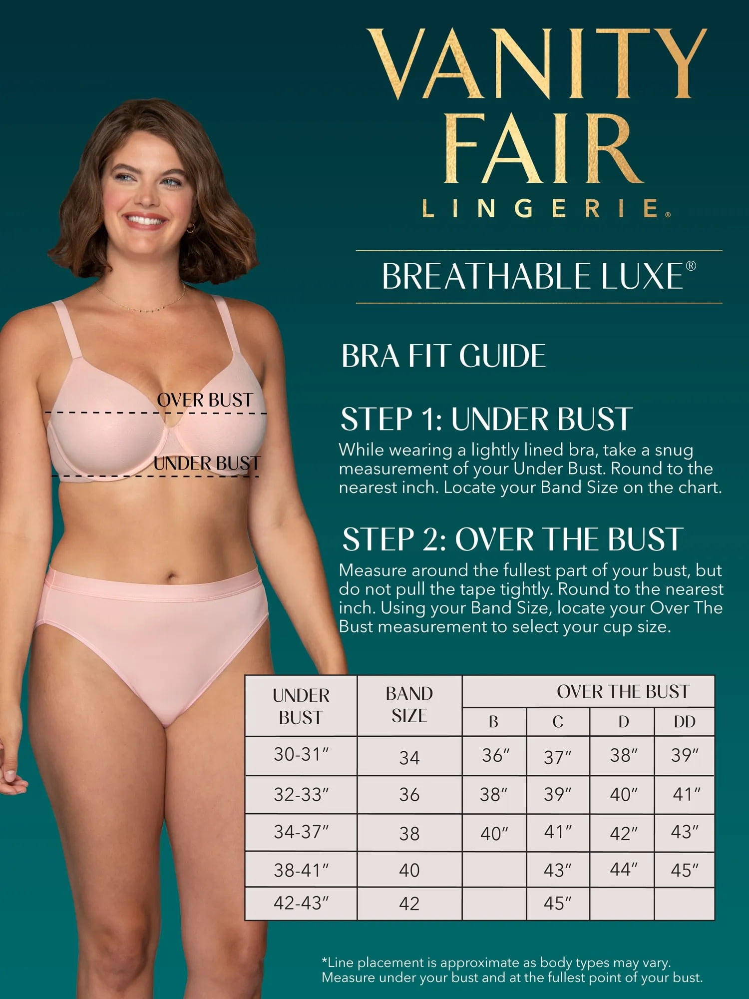 Vanity Fair Lingerie Women's Breathable Luxe Underwire Bra, Side Support, Lightweight Comfort, Style 75223