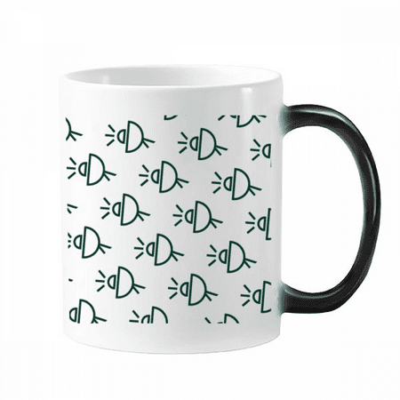 

Satellite Antenna Seal Patterns Mug Changing Color Cup Morphing Heat Sensitive 12oz