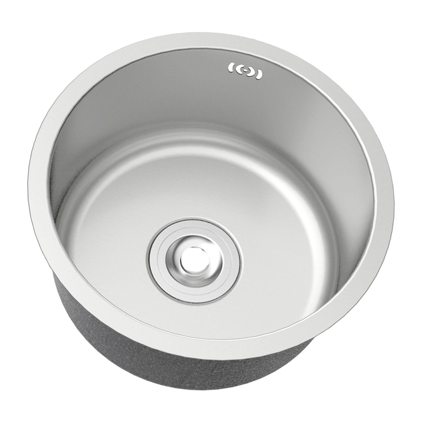 Baoblaze Undermount Kitchen Sinks Fast Drainage Small Island Counters Sink Single Bowl