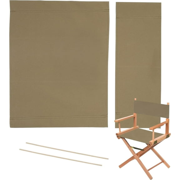 Replacement Seat Covers Canvas for Director's Chair, Director Chair Canvas Replacement Cover Kit, Khaki Chair Cover Oxford Cloth Replacement Cover for Home Director Chair