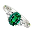 thumbnail image 4 of Minnieouse Anillo de apertura para mujer, anillos de decoración de circón geométrico de Metal de cobre, decoraciones de mano ajustables, Ropa, zapatos y accesorios Miscelánea Verde, 4 of 6