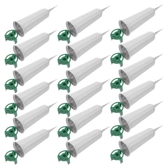 TABLZONE Plastic Grave Vase Set with Cone Design, Cemetery Memorial Floral Holder for Outdoor Garden Decoration