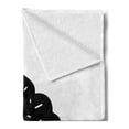 thumbnail image 2 of Cupcake Soft Flannel Fleece Throw Blanket, Pastry Themed Lettering Life is too Short to Skip Dessert, Cozy Plush for Indoor and Outdoor Use, 50" x 70", Charcoal Grey Vermilion, by Ambesonne, 2 of 5