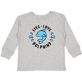 thumbnail image 3 of Inktastic Live Love Dolphins Boys or Girls Long Sleeve Toddler T-Shirt, 3 of 5