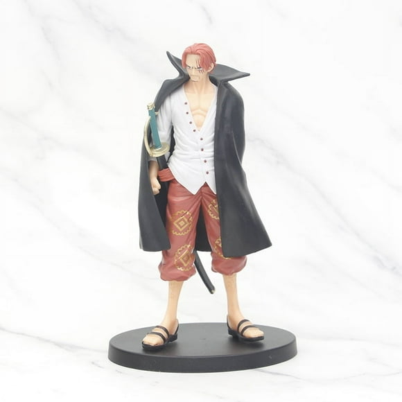One Piece Luffy Figure Red Hair Shanks With Cloak Akakami no shankusu Anime Figurine Model Dolls Gifts