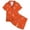 A-Orange71, variant on JAJAHO Girls Satin Pajama Sets Bow Print Summer Sleepwear Short Sleeve Button Up Shirts And Shorts 2 Piece Set 2-13Y
