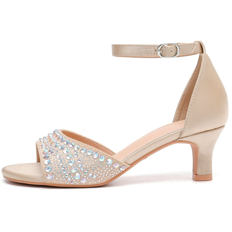 champagne wedge dress shoes Amazon.com | PIZZ ANNU Women's Diana Low Wedge Sandals Sparkly Rhinestone Open Toe Fashion Dress Shoes for Woman Lady in Bridal Dance Evening, Champagne Patent 8