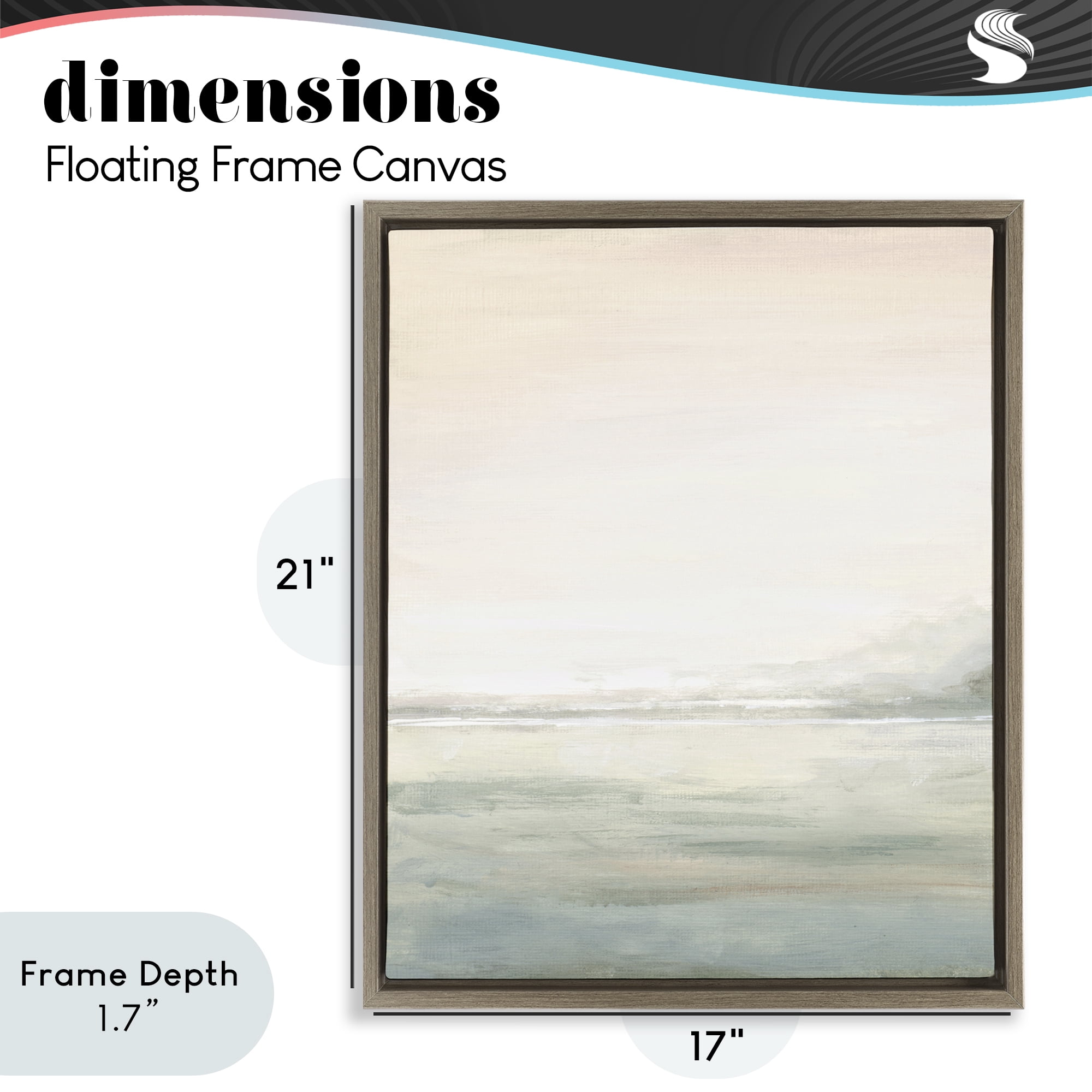 Stupell Industries Light Fog Atmosphere Brown Framed Floater Canvas Wall Art, design by Patricia Pinto