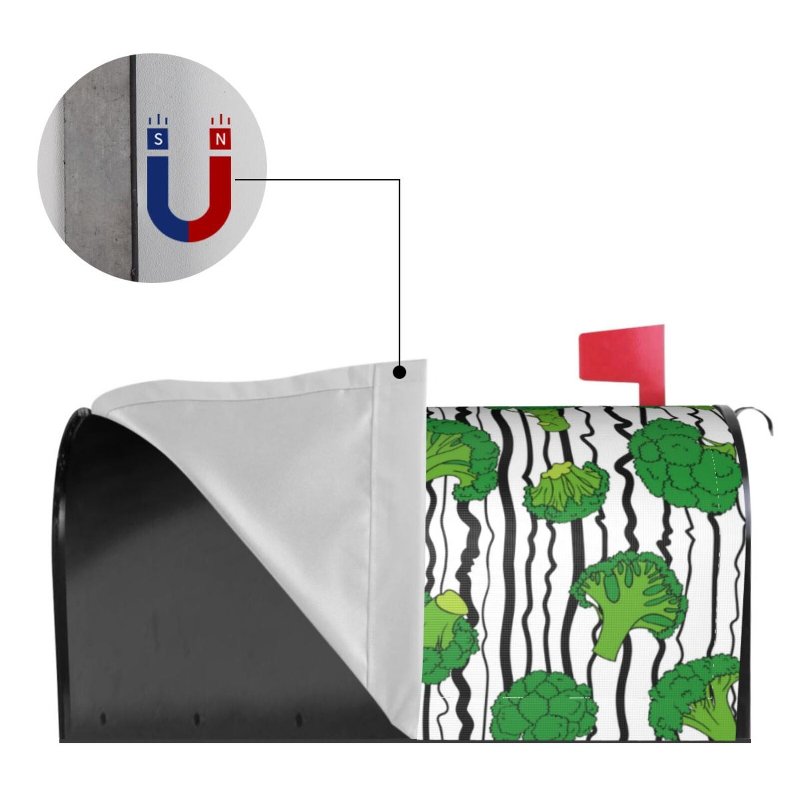 Kdxio Magnetic Mailbox Cover 25.5x21 in Mailbox Cover Outdoor Decoration Holiday Mailbox Covers for Home Garden Yard-25.5x21 in