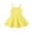Yellow, variant on Fshinging Summer Dresses For Girls 2025 Solid Color A-Line Casual Sling Cute Sleeveless Slim Spaghetti Strap Child Dress